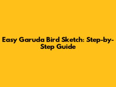 Easy Garuda Bird Sketch: Step-by-Step Guide