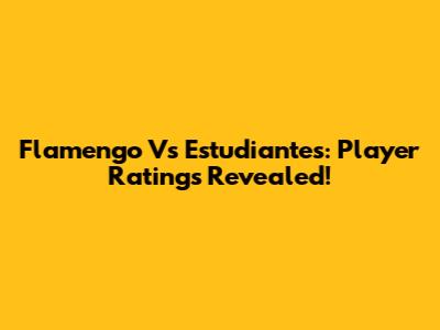 Flamengo Vs Estudiantes: Player Ratings Revealed!