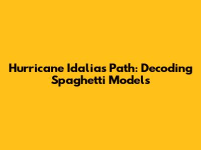 Hurricane Idalia's Path: Decoding Spaghetti Models