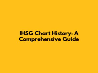 IHSG Chart History: A Comprehensive Guide