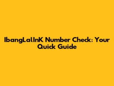 IbangLalInK Number Check: Your Quick Guide