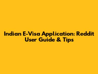 Indian E-Visa Application: Reddit User Guide & Tips