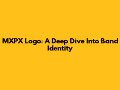MXPX Logo: A Deep Dive Into Band Identity