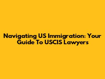Navigating US Immigration: Your Guide To USCIS Lawyers