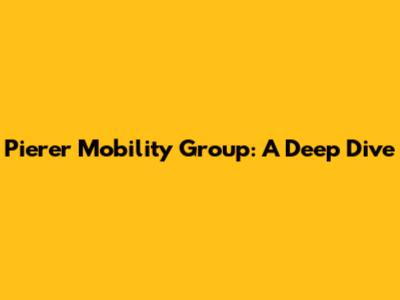 Pierer Mobility Group: A Deep Dive