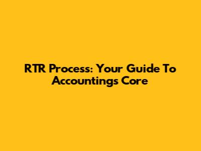 RTR Process: Your Guide To Accounting's Core