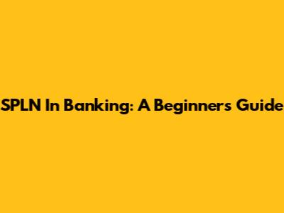 SPLN In Banking: A Beginner's Guide