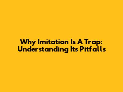 Why Imitation Is A Trap: Understanding Its Pitfalls